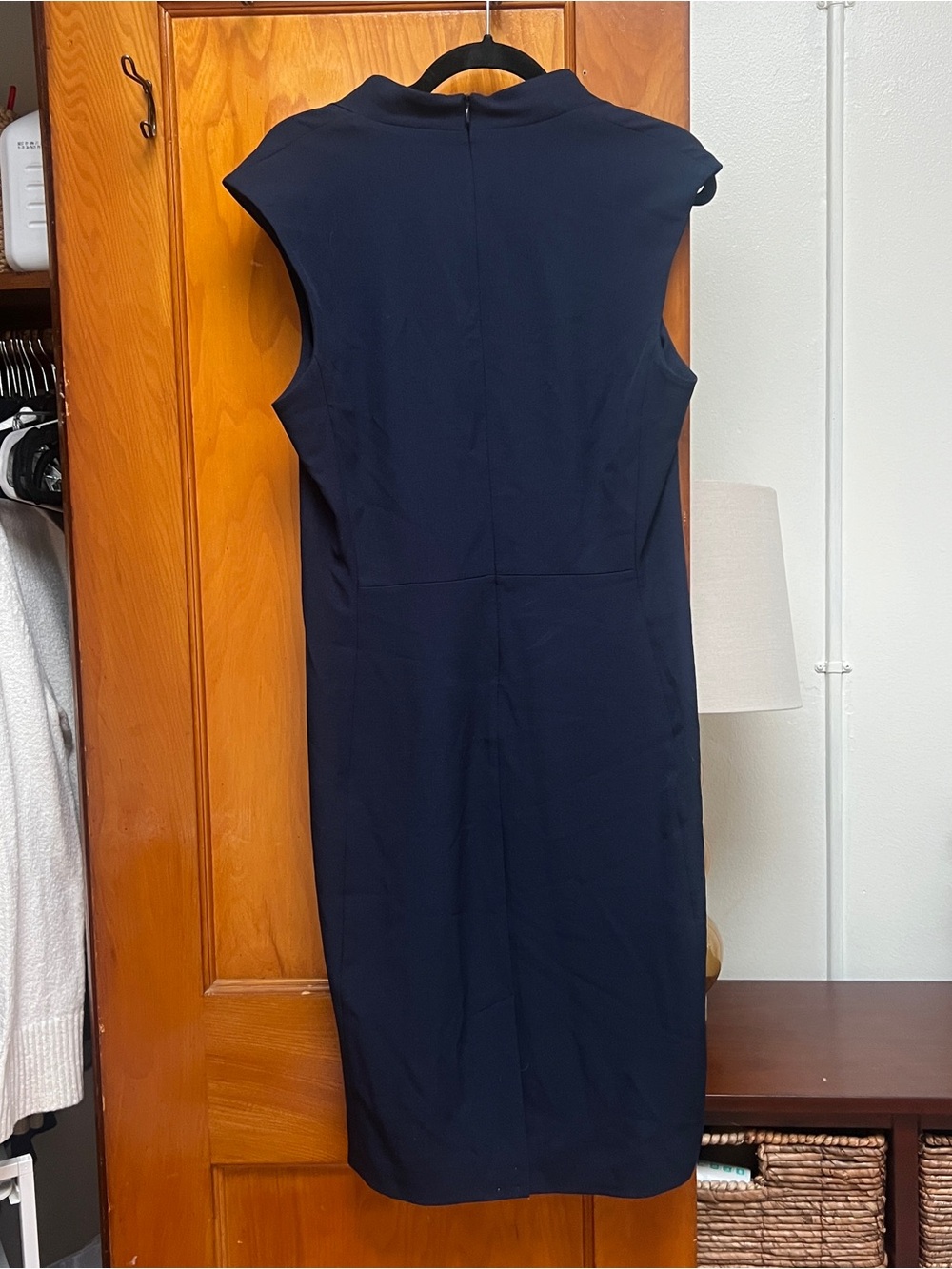 MM.LaFleur Navy Cap-Sleeve Midi Dress - Picture 6 of 6